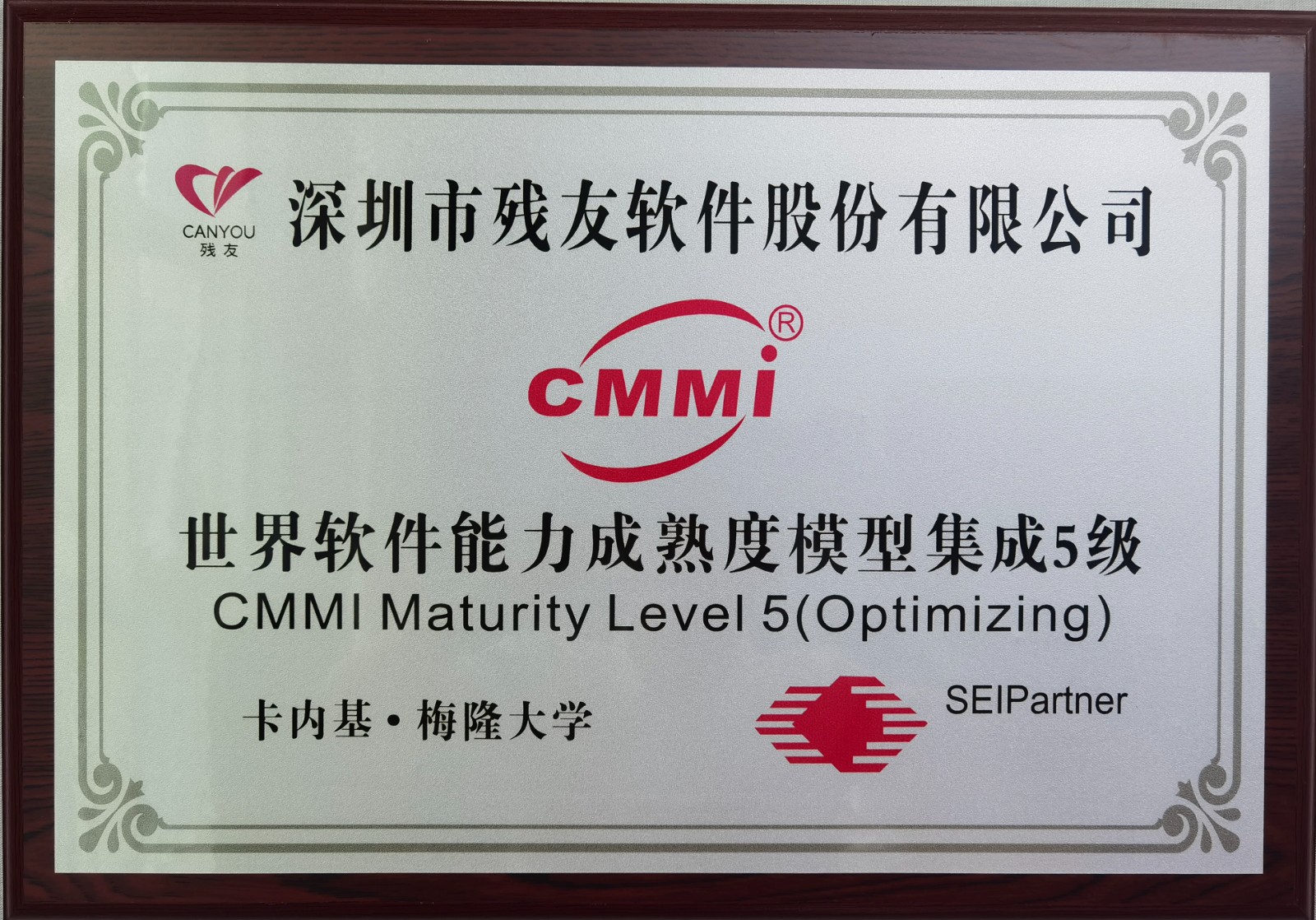 残友软件-世界软件能力成熟度CMMI5级